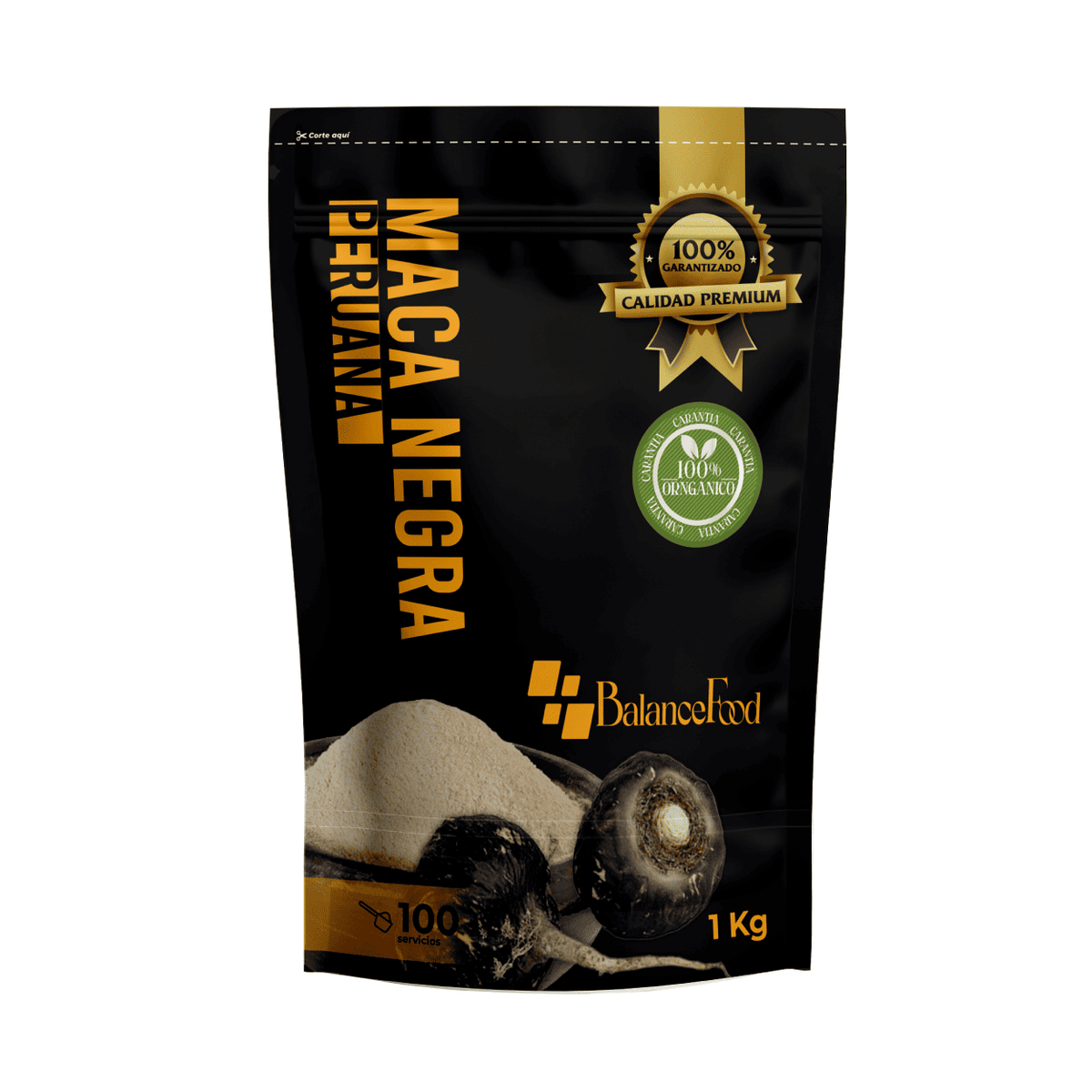 Maca Negra Peruana Polvo - 1Kg