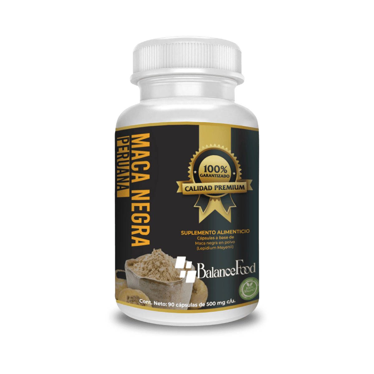 Maca Negra Peruana - 90 Cápsulas - 500mg