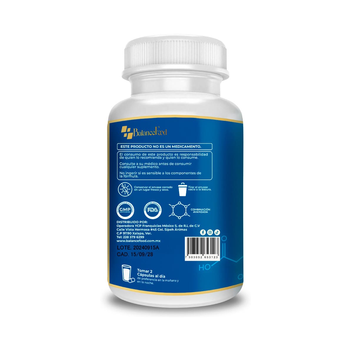 Citrato de Magnesio + Potasio - 90 Cápsulas