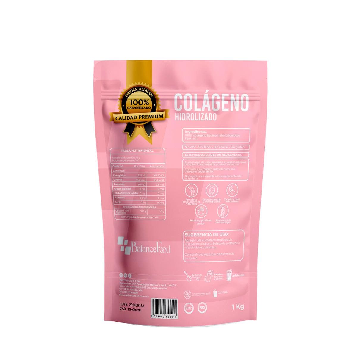 Colágeno Hidrolizado 100% Puro en polvo - 1Kg