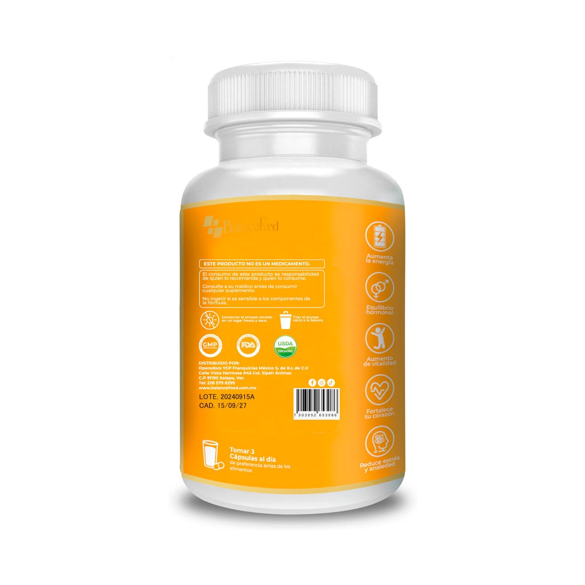 Maca Amarilla Peruana - 90 Cápsulas - 500mg