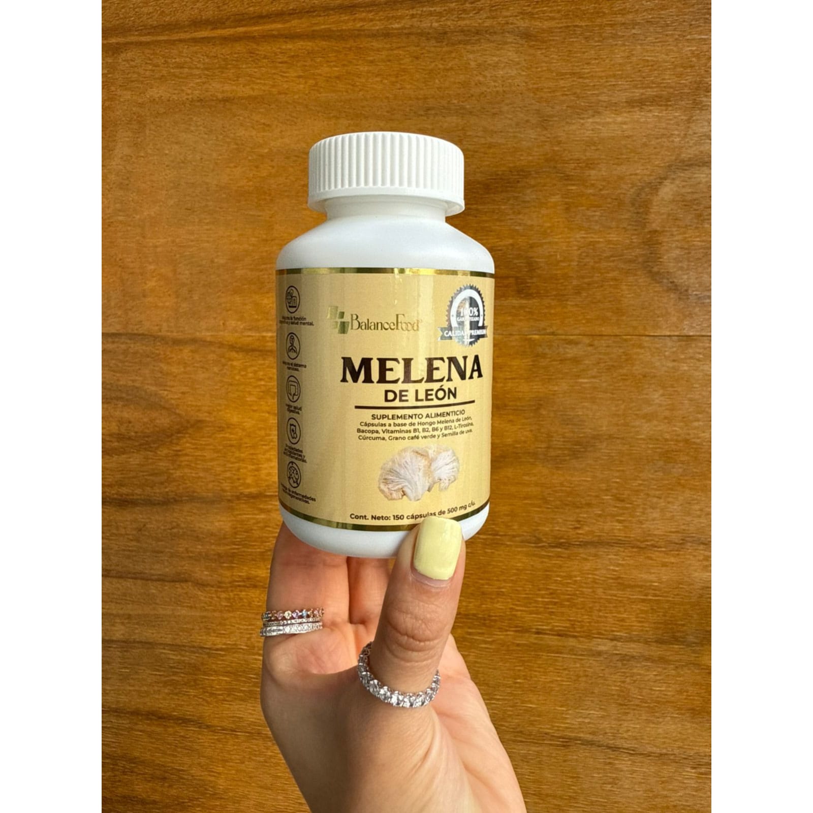 Hongo Melena de León potenciado con 9 ingredientes - 150 Cápsulas