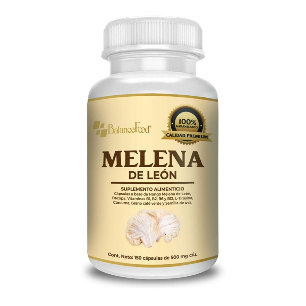 Hongo Melena de León potenciado con 9 ingredientes - 150 Cápsulas