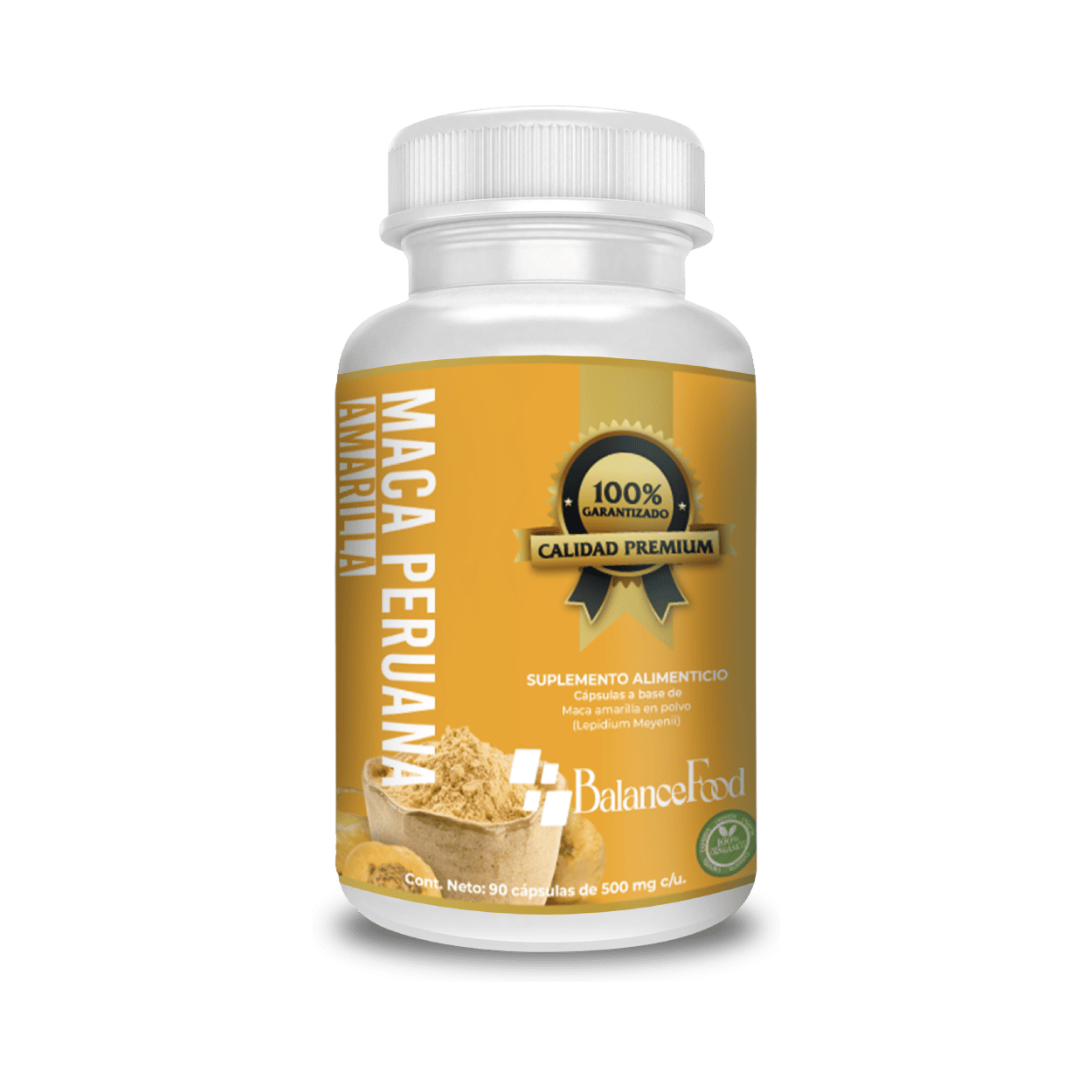 Maca Amarilla Peruana - 90 Cápsulas - 500mg