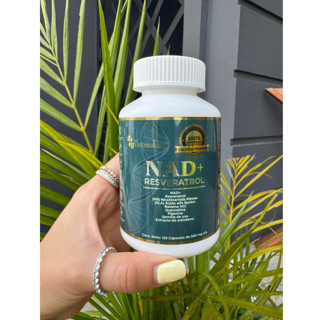 NAD+, Resveratrol potenciado con 7 ingredientes - 120 Cápsulas