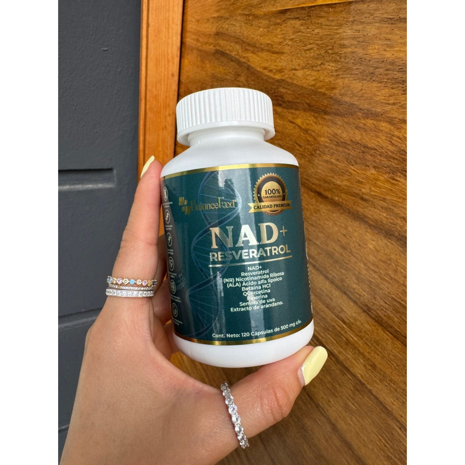 NAD+, Resveratrol potenciado con 7 ingredientes - 120 Cápsulas